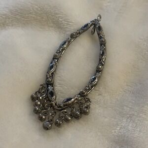 Dangle Chandelier Bohemian‎ Silver Tone Bell Charms Tribal